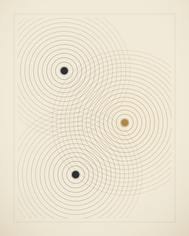 Plate I — Overlapping rings — listening outward