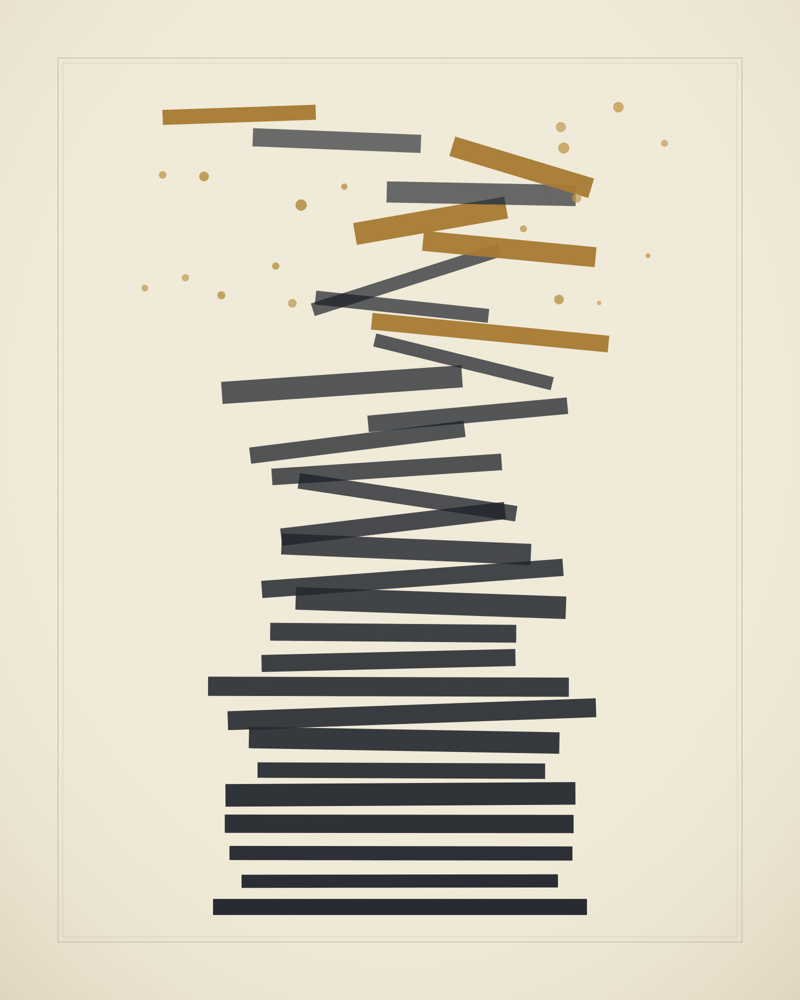 Plate IX — A stack breaking upward