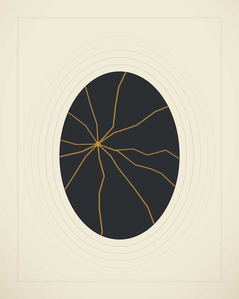 Plate X — Fragments rejoined with gold seams